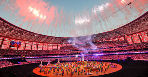 Церемония закрытия I Европейских игр в Баку. 28 июня 2015 г. Фото Азиза Каримова для "Кавказского узла"