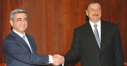 Серж Саргсян и Ильхам Алиев. Фото: Martin Shahbazyan, President.am