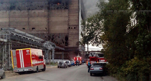 Пожар на  металлургическом комбинате "Красный Октябрь" Фото: http://bloknot-volgograd.ru/news/na-zavode-krasnyy-oktyabr-tushat-krupnyy-pozhar-768622