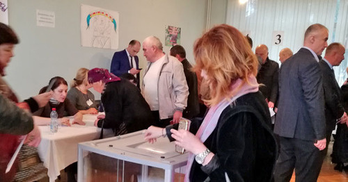 Избирательный участок №74 в Консульстве Южной Осетии. Владикавказ, 9 апреля 2017 г. Фото Эммы Марзоевой для "Кавказского узла"