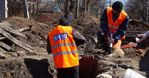 Ремонт аварийного участка водовода в Шахтах. Фото http://www.guproursv.ru/?p=932