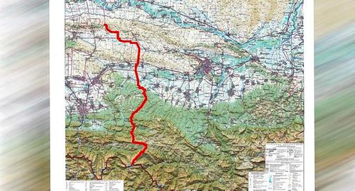 Карта новой границы между Ингушетией и Чечней. Фото: пресс-служба правительства РИ