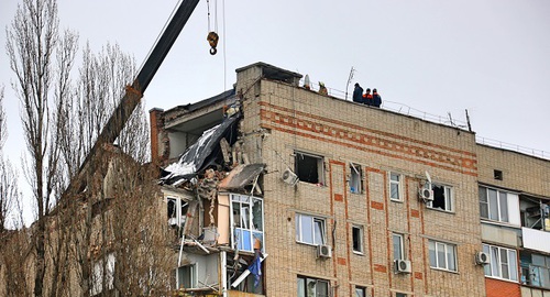 Обрушение дома в Шахтах. 14.01.2019 г. Фото Вячеслава Прудникова для "Кавказского узла"