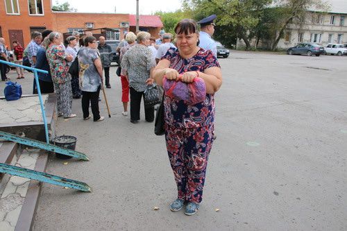 Участница пикета шахтеров Елена Кислинская, 7 сентября 2019 года, Гуково. Фото Вячеслава Прудникова для «Кавказского узла»