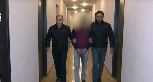 Задержанный в деле о похищении 19-летней девушки на юге Грузии. Фото: кадр видео https://youtu.be/MrRvl0iiZVw