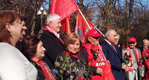 Митинг коммунистов в Нальчике. 7 ноября 2019 г. Фото Людмилы Маратовой для "Кавказского узла"