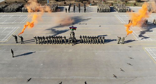 Церемония вступления в ряды азербайджанской армии. Фото пресс-службы МО Азербайджана