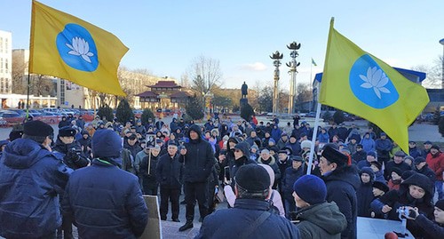 Митинг в Элисте, 10 февраля 2020 года. Фото: Бадма Бюрчиев для "Кавказского узла"