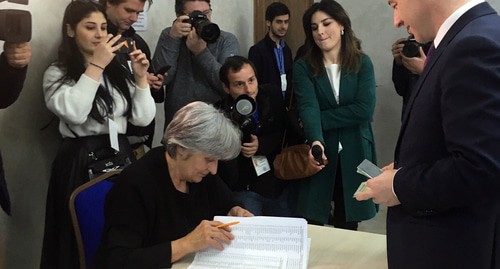 Голосование на выборах президента Абхазии. Фото Анны Грицевич для "Кавказского узла"