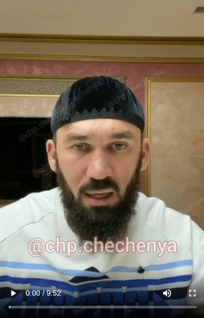 Скриншот видеообращения спикера парламента Чечни Магомеда Даудова о том, что послабления карантина в ближайшее время не будет, https://www.instagram.com/p/CAD4Z19FD-6/
