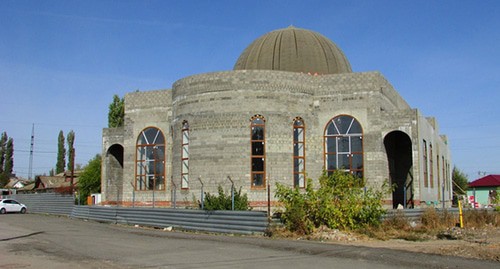 Строящаяся мечеть в Волжском, в которой разместили узбекских рабочих. Фото Вячеслава Ященко для "Кавказского узла"