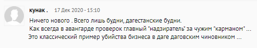 Скриншот комментария к публикации о закрытии горнолыжной базы "Чиндирчеро", https://chernovik.net/content/lenta-novostey/gornolyzhnyy-kompleks-chindirchero-zayavlyaet-o-chrezmernom-davlenii?utm_source=yxnews&utm_medium=desktop