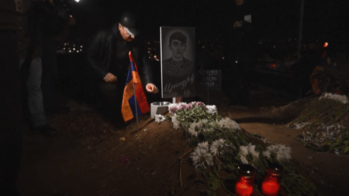 Траурные мероприятия в Армении. 19 декабря 2020 года. Стоп-кадр видео https://youtu.be/YPxwa65KNAU
