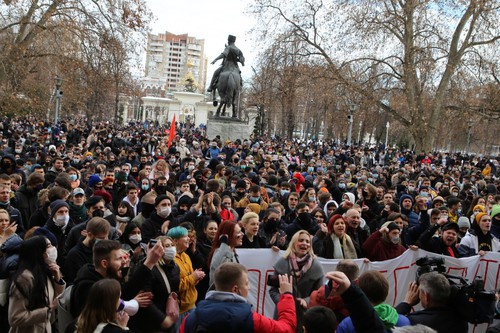 Акция протеста в Краснодаре 23 января 2021 года, фото Анны Грицевич