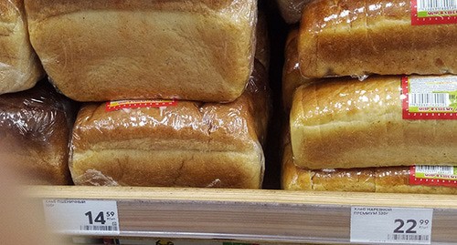 Цена на хлеб в магазинах Нальчика. 11 марта 2021 г. Фото Людмилы Маратовой для "Кавказского узла"