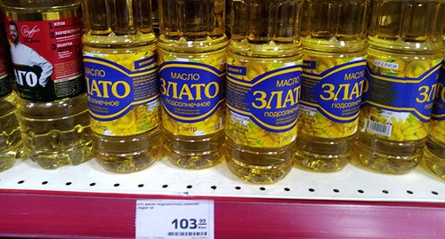 Растительное масло на прилавках в магазине Нальчика. 11 марта 2021 г. Фото Людмилы Маратовой для "Кавказского узла"