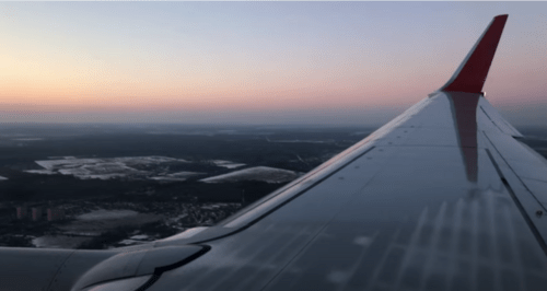 Вид из самолета рейса Баку - Москва. Стоп-кадр видео https://youtu.be/B8DcqkuTopQ