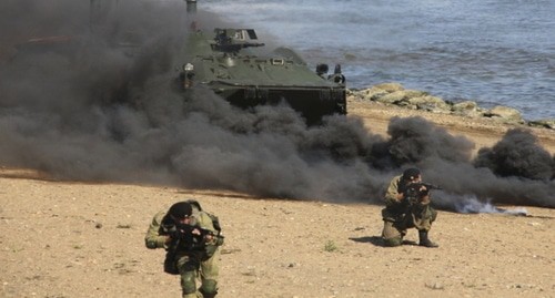 Учения морской пехоты. Фото: пресс-служба Минобороны РФ.