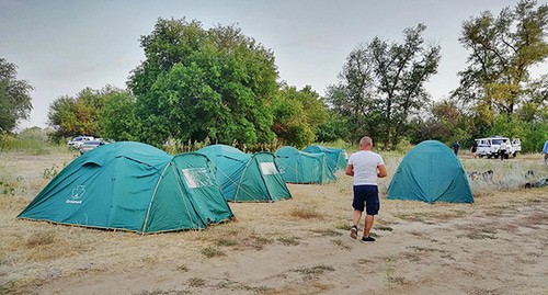 Палаточный лагерь защитников Волго-Ахтубинской поймы. Фото Татьяны Филимоновой для "Кавказского узла"