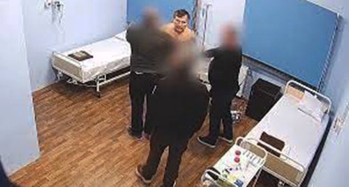 Саакашвили в тюремной больнице. Фото: facebook/moc.gov.ge