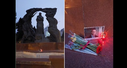 Мемориал памяти Навального в Баку, фото SOTA