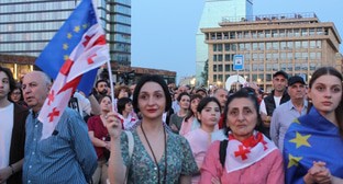 Участники митинга в Тбилиси, фото Инны Кукуджановой для "Кавказского узла". 