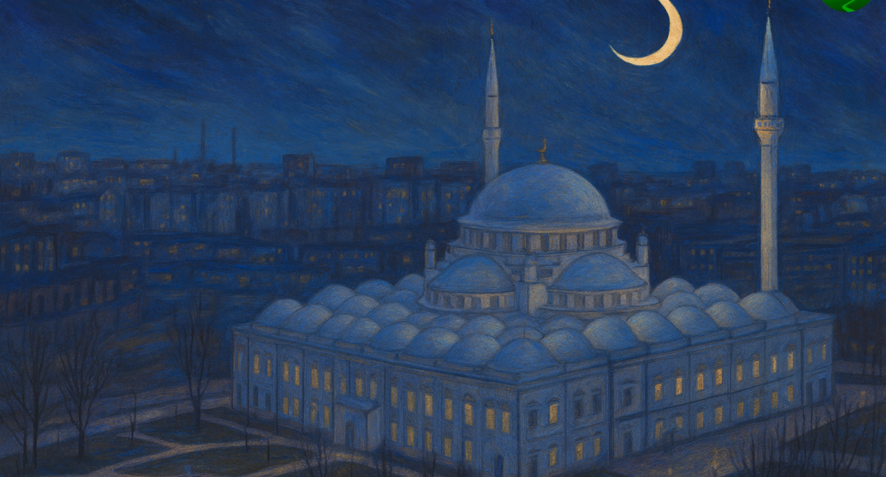 Мечеть. Иллюстрация создана "Кавказским узлом" с помощью ИИ. Мечеть. Иллюстрация создана "Кавказским узлом" с помощью ИИ.