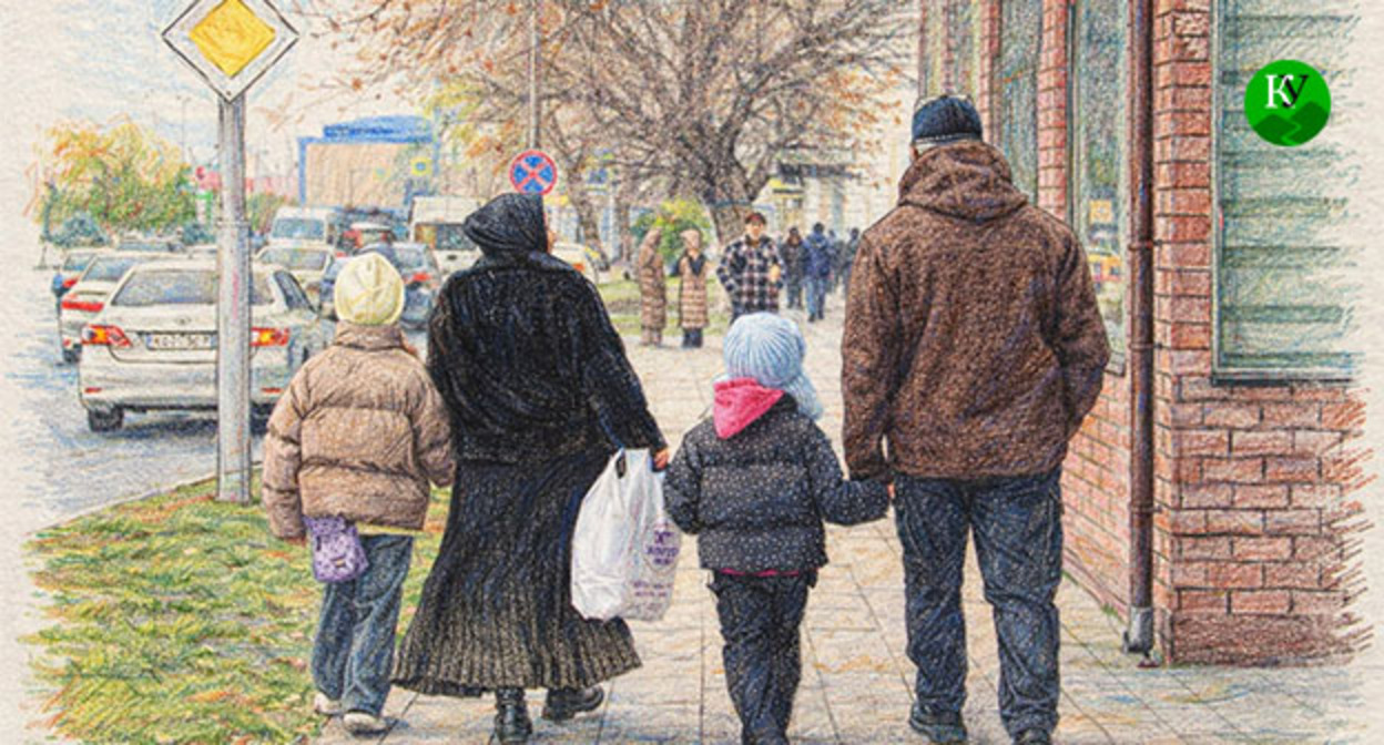 Жители Чечни. Иллюстрация создана "Кавказским узлом" при помощи ИИ в программе Copilot Жители Чечни. Иллюстрация создана "Кавказским узлом" при помощи ИИ в программе Copilot