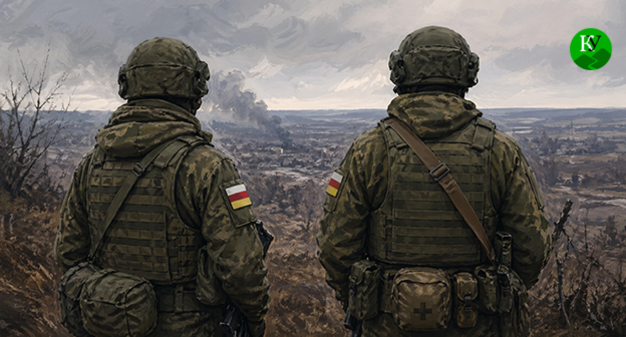 Военнослужащие. Иллюстрация создана "Кавказским узлом" при помощи ИИ в программе Copilot Военнослужащие. Иллюстрация создана "Кавказским узлом" при помощи ИИ в программе Copilot