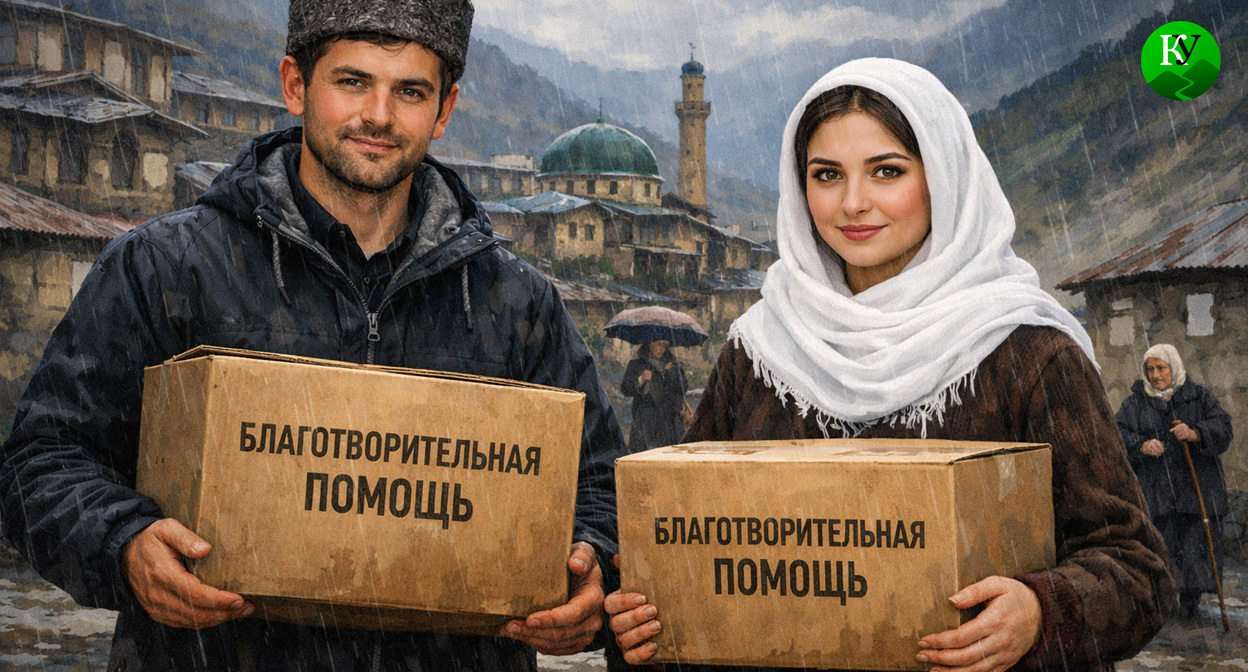 Благотворительная помощь. Иллюстрация создана «Кавказским узлом» с помощью ИИ в программе Copilot Благотворительная помощь. Иллюстрация создана «Кавказским узлом» с помощью ИИ в программе Copilot