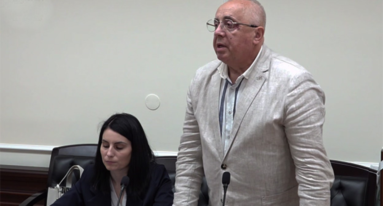 Михаил Хрипунов. 19 мая 2026 г. Скриншот видео https://t.me/sovetsudey/940 Михаил Хрипунов. 19 мая 2026 г. Скриншот видео https://t.me/sovetsudey/940