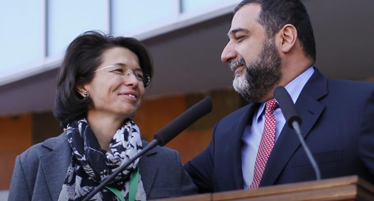 Вероника Зонабенд и Рубен Варданян. Скриншот фото https://armeniatoday.am/republicofartsakh-ru/1099023/ Вероника Зонабенд и Рубен Варданян. Скриншот фото https://armeniatoday.am/republicofartsakh-ru/1099023/